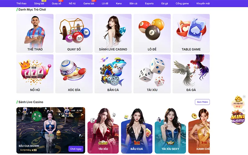 BIN88 9 Giao diện người dùng nhà cái BIN88 trực quan dễ thao tác