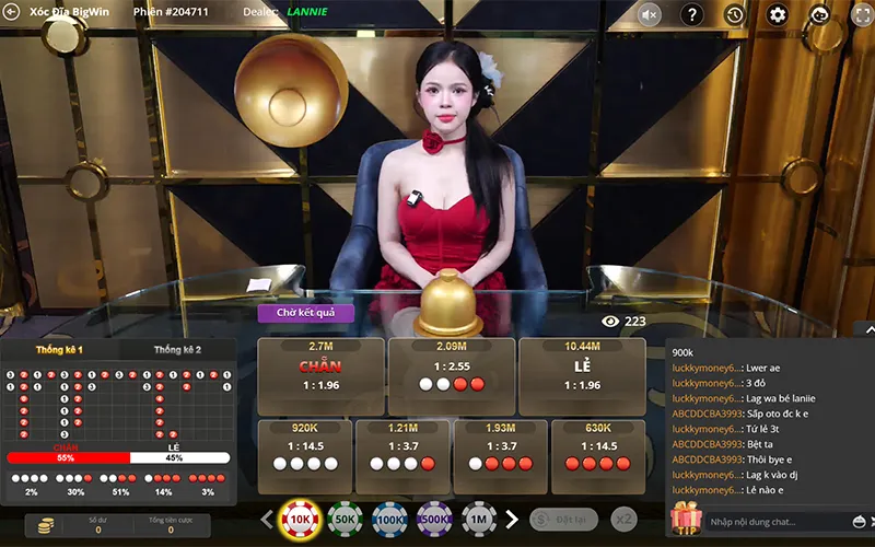 CASINO 1 Giao diện chia bài trực tiếp tại Casino BIN88