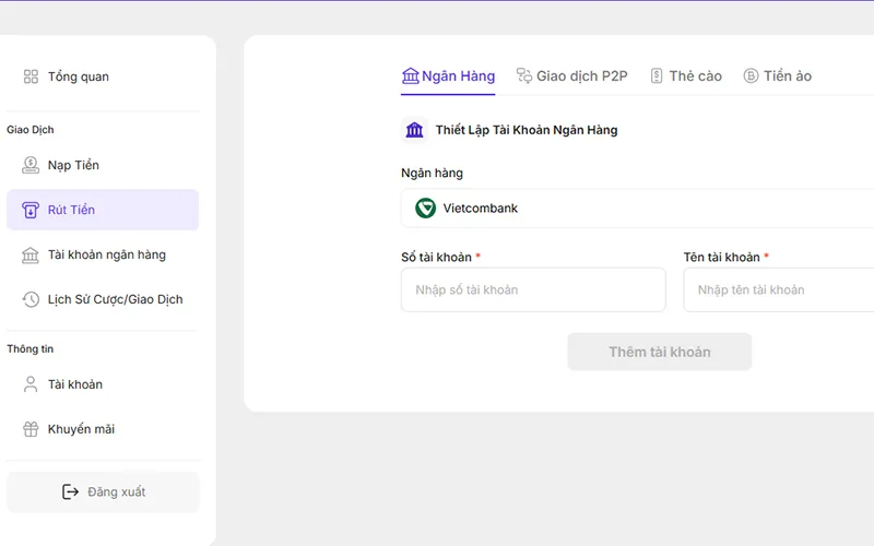 Hệ thống xử lý rút tiền ngân hàng BIN88